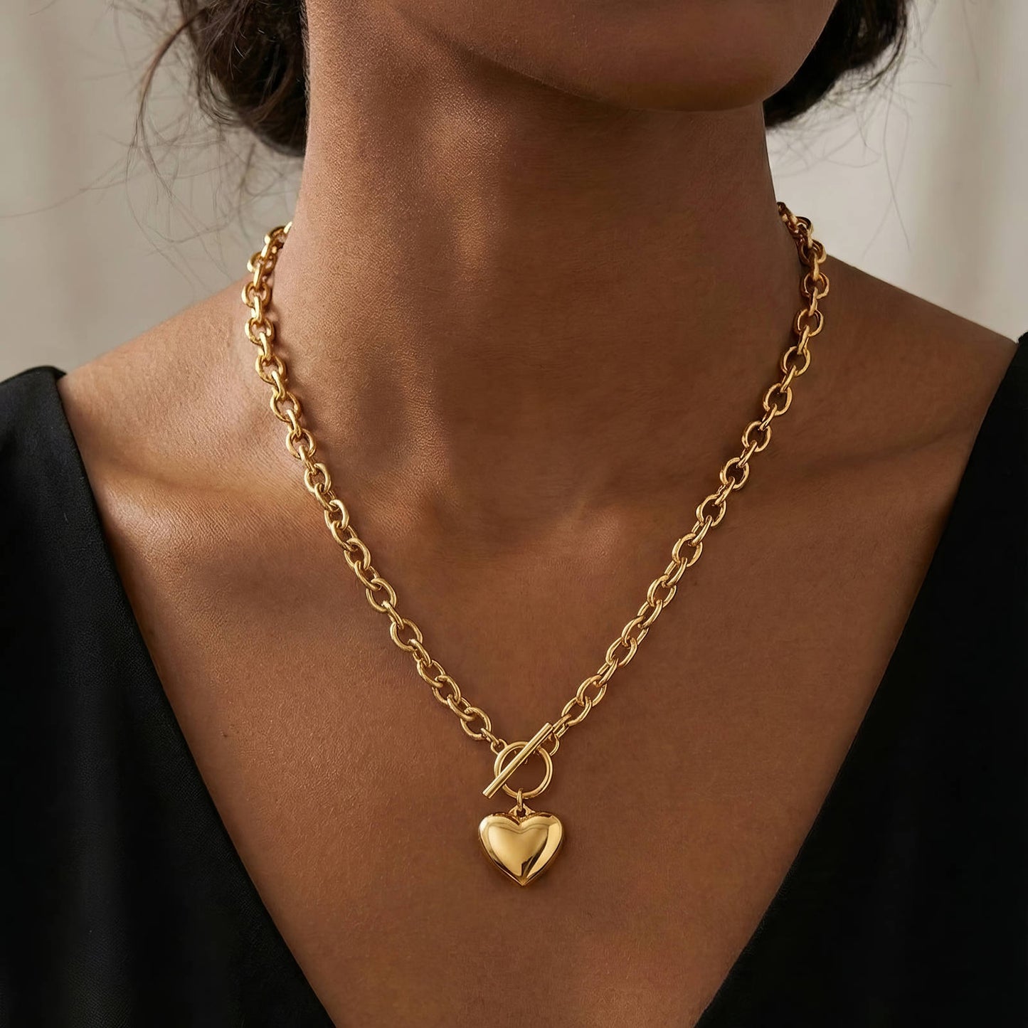 CORAZÓN HALSKETTE 18K VERGOLDET