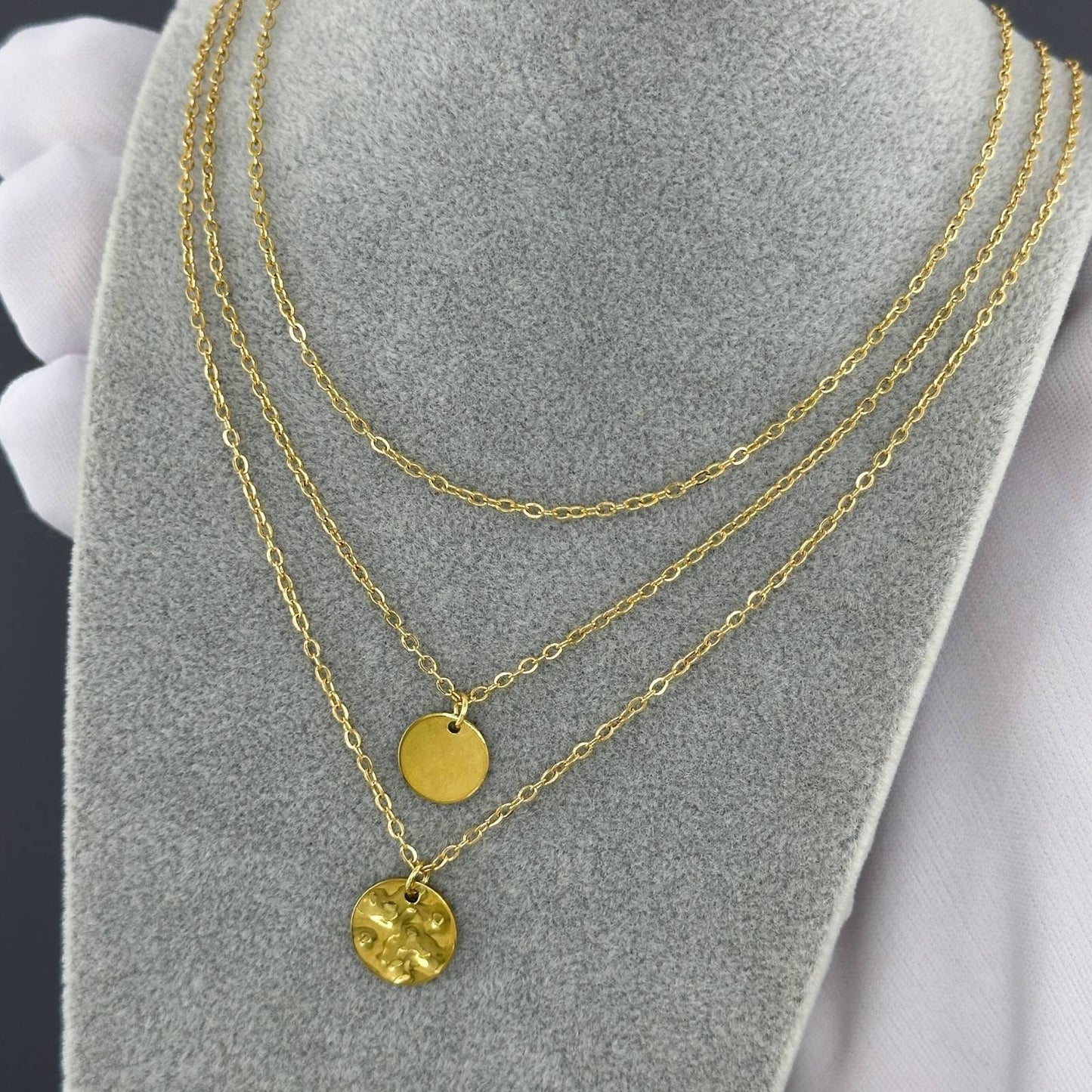 TRIPLE SUMMER HALSKETTE 18K VERGOLDET