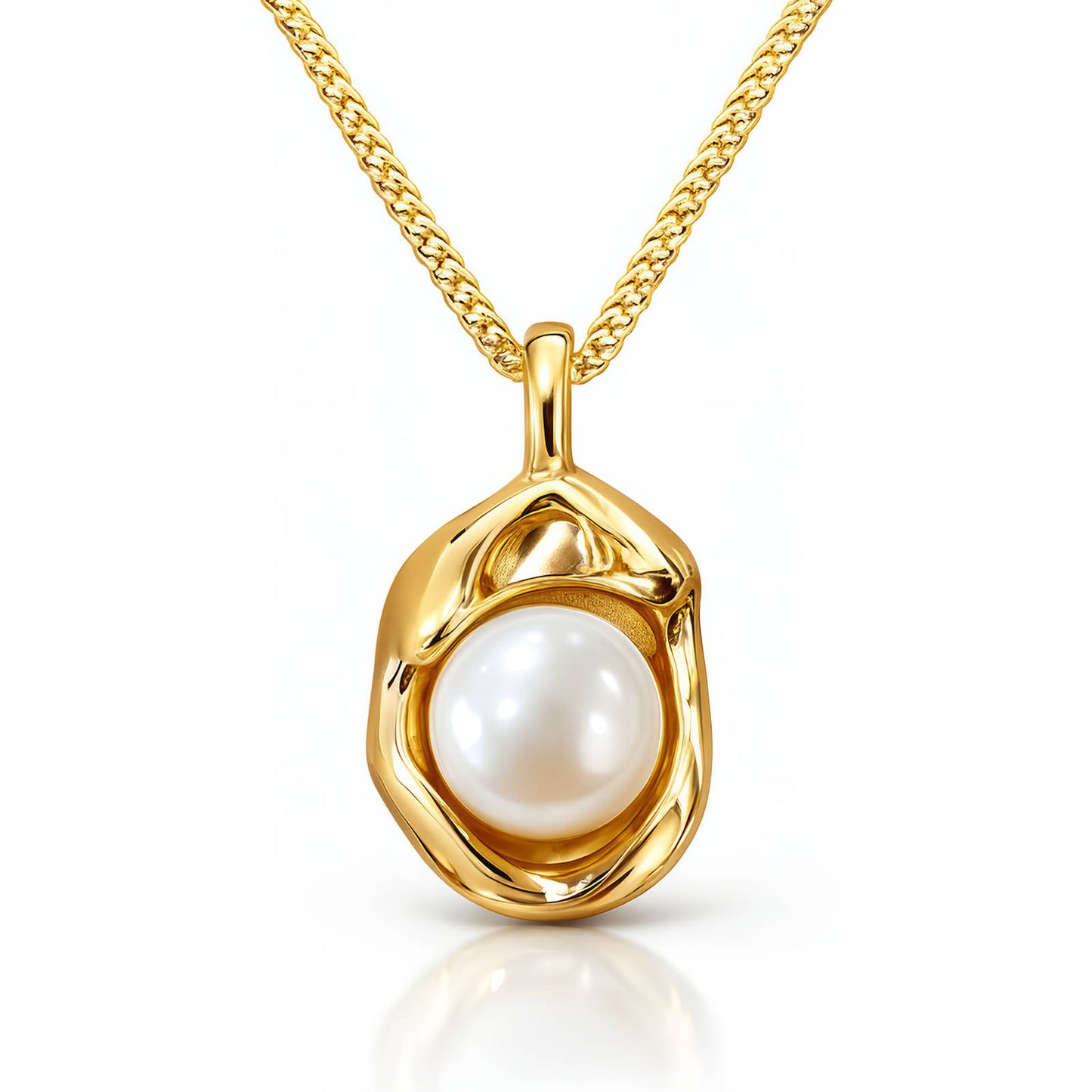 PERLA HALSKETTE 18K VERGOLDET