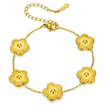 FLOWER ARMBAND 18K VERGOLDET
